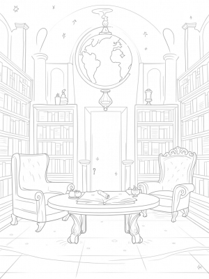 Enchanting Library of Spells and Secrets