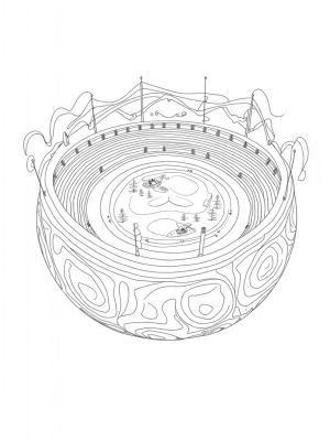 Giant Soccer Ball Sports Arena