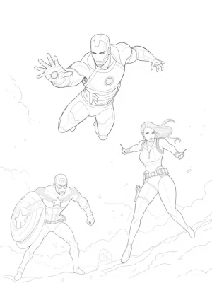 Avengers Team-Up: Iron Man, Captain America, and Black Widow in Action