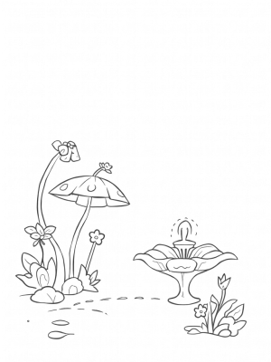 Giant Flower Garden with a Lily Fountain