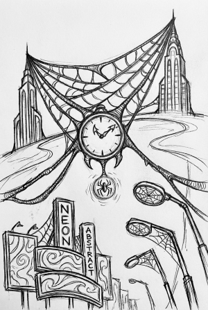 Spider Silk Clock