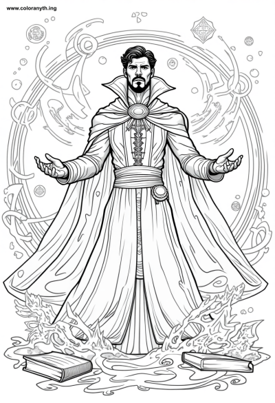 Doctor Strange: Master of Mystic Arts Coloring Page