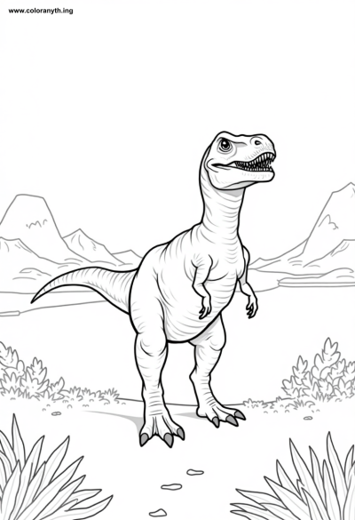 Majestic Tyrannosaurus Rex Coloring Page