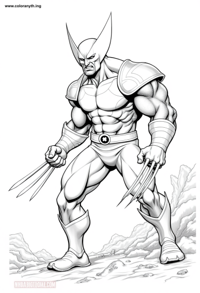 Wolverine Coloring Page: The Fierce Hero