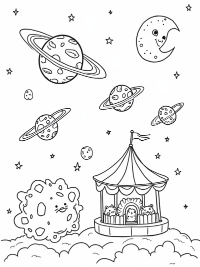 Planetary Carnival in the Starry Sky
