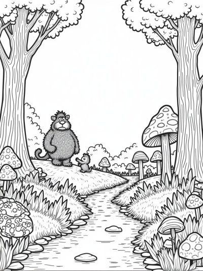Gruffalo in a Magical Forest Clearing