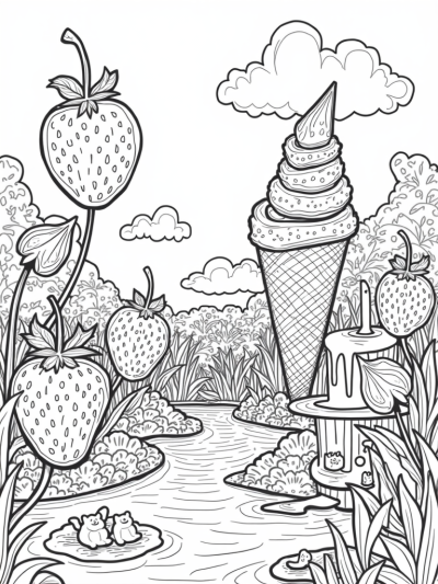 Magical Fruit Garden with Chocolate Fountain