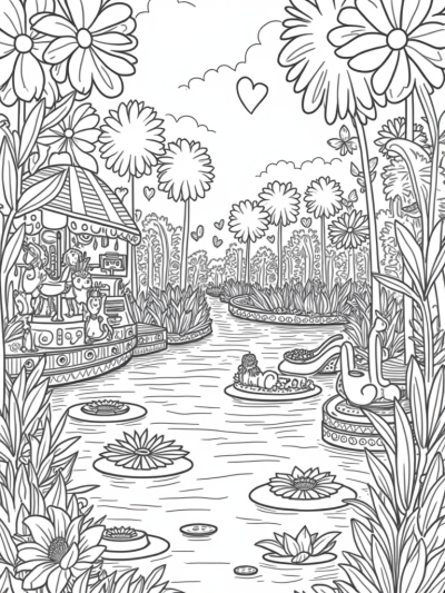 Dream Garden with a Carousel and High-Heeled Shoe Nook