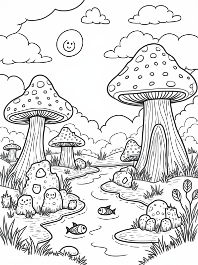 Magical Forest Glade with Friendly Creatures