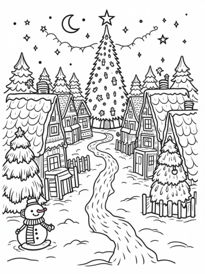 Gingerbread House Holiday Village