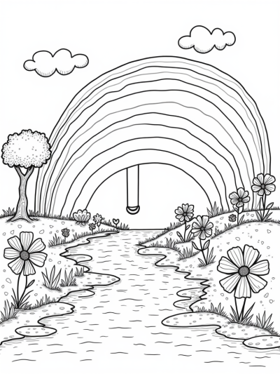 Rainbow Hill and Playful Stream