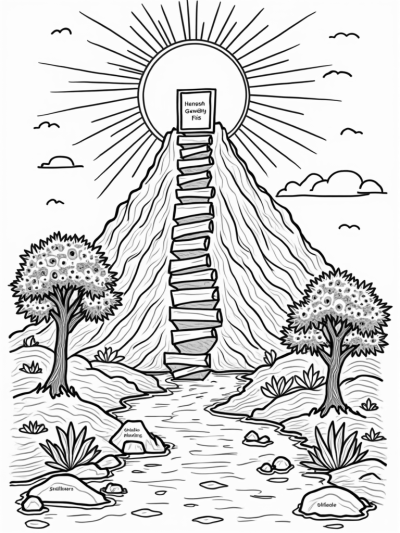Mountain of Scrolls Leading to the Sun