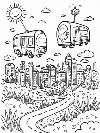 Floating Buses and Colorful Streets