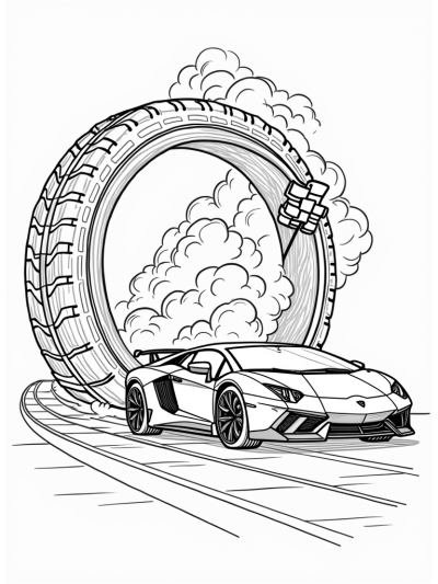 Lamborghini Silhouette with Racing Elements