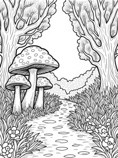 Whimsical Forest with Gruffalo Footprint