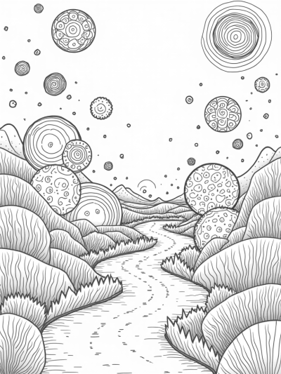 Cosmic Garden of Overlapping Circles