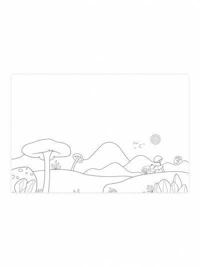 Mushroom Canopy and Crystal Flowers in the Forest