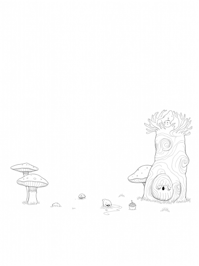 Magical Forest Clearing with Gruffalo Rock