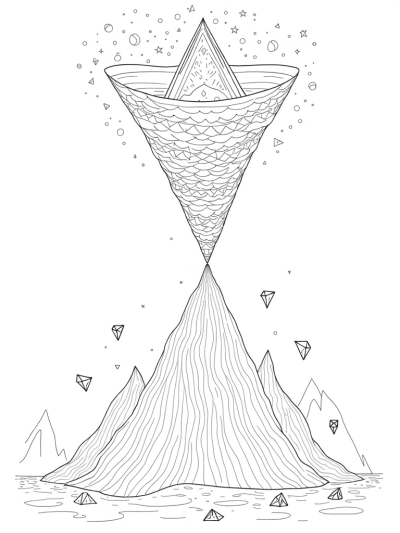 Swirling Triangles in a Colorful Vortex