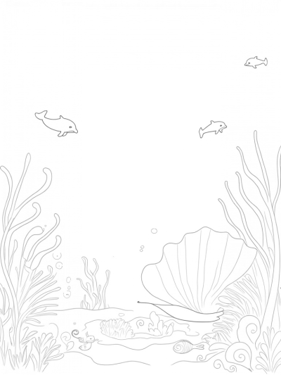 Underwater Garden with Musical Coral and Playful Dolphins