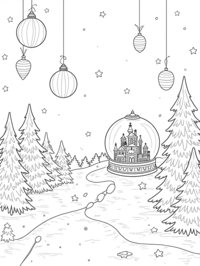 Giant Snow Globe Winter Wonderland