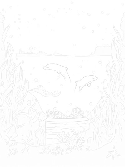 Playful Dolphins and Hidden Treasures Under the Sea