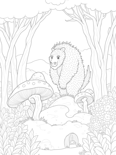 Gruffalo in a Twisted Forest Clearing
