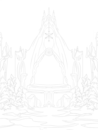 Ice Palace with Snowflake Mirror