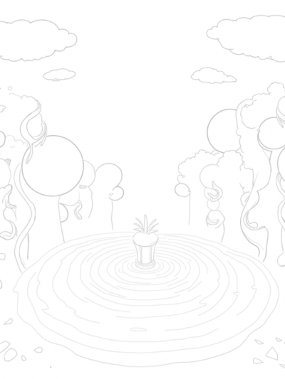 Colossal Fruit Orchard with Bubbly Fountain
