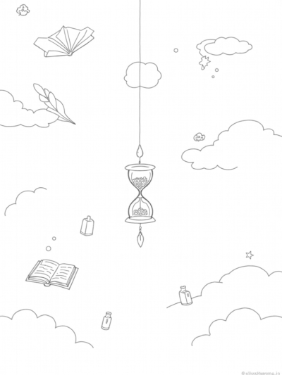 Floating Library in the Night Sky