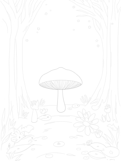 Moonlit Mushroom Wonderland