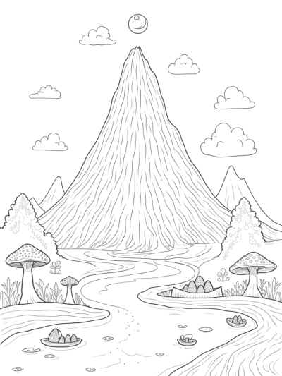 Dragon's Head Mountain with Glowing Gem Eyes