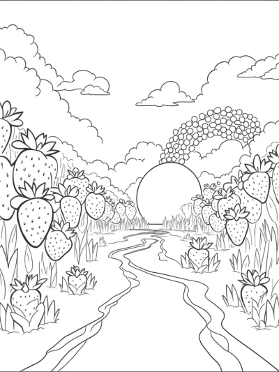 Oversized Strawberries and a Chocolate River