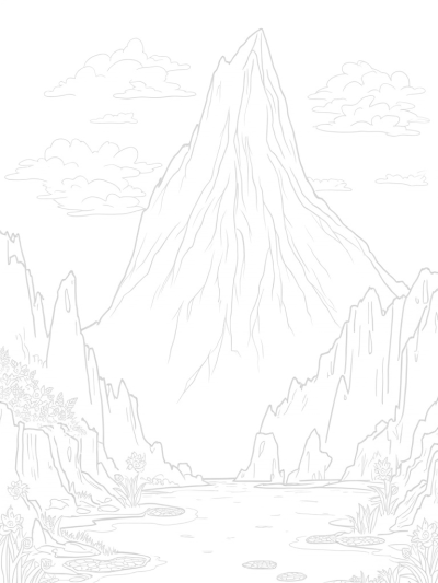 Majestic Dragon Overlooking a Tranquil Lake