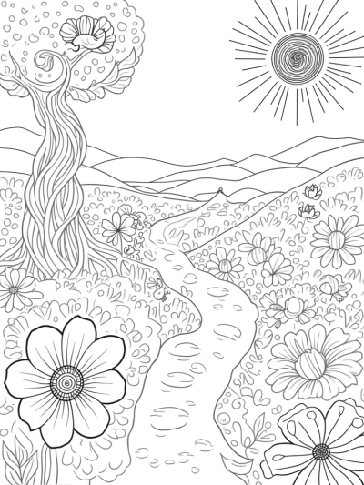 Oversized Flower Garden with Musical Lily Pads