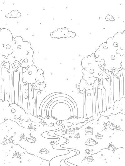 Boba Tea Forest with Tapioca Trees