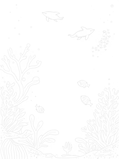 Underwater Symphony with Dolphins and Coral