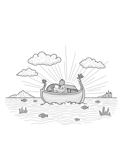 Majestic Ark on a Tranquil Sea