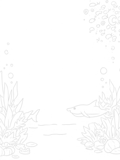Majestic Shark in a Coral Reef