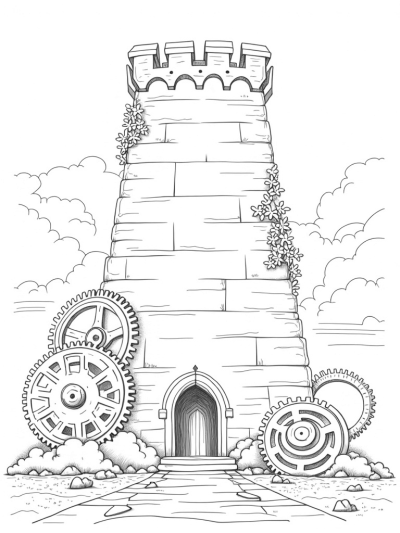 The Colossal Stone Wall with Giant Gears