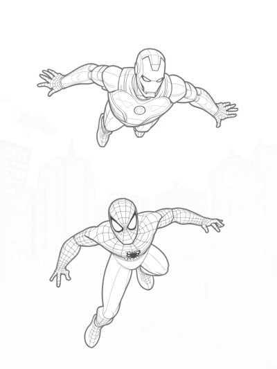 Iron Man and Spider-Man Team-Up in Action