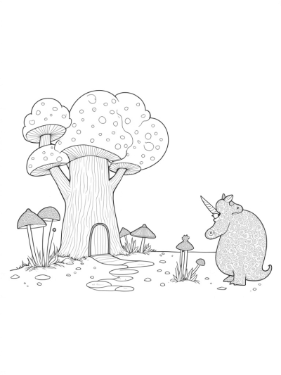 Oversized Mushrooms and a Magical Tree