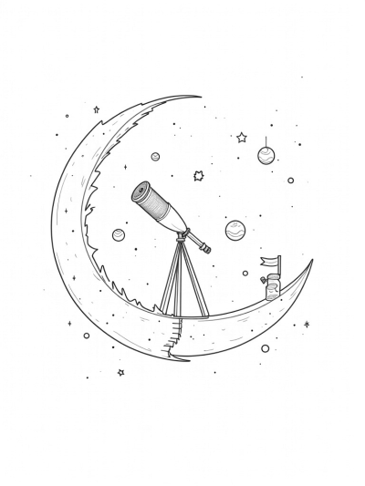 Galactic Telescope on the Crescent Moon