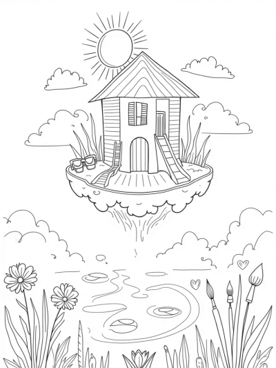 Dreamhouse on a Floating Island