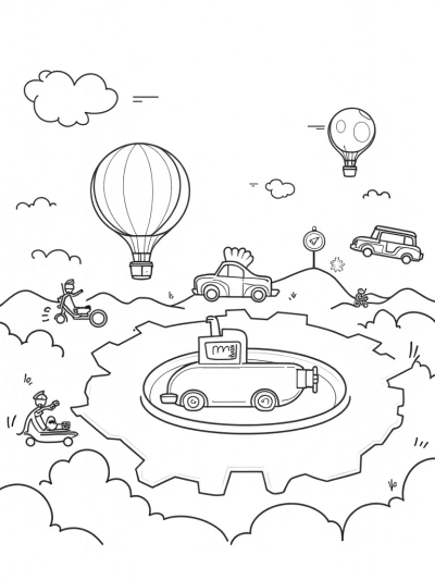 Floating Vintage Cars and a Spinning Gear Roundabout
