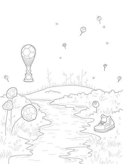 Colossal Soccer Ball and Giant Sports Flowers
