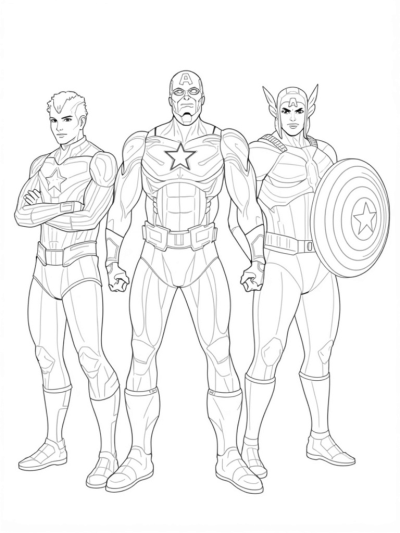 Avengers Assemble: Iron Man, Captain America, and Thor Ready for Battle