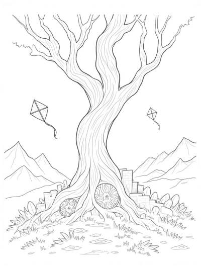 Colossal Tree with Intricate Fortress Bark