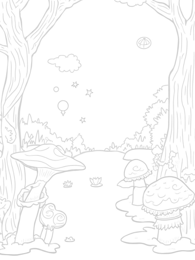 Magical Forest Glade with Enchanted Mushrooms