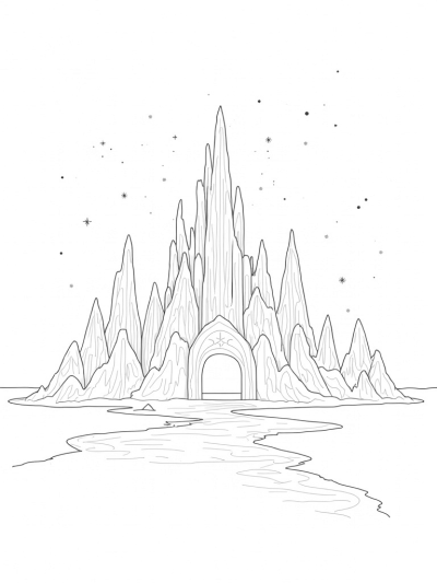Majestic Ice Palace Under the Aurora